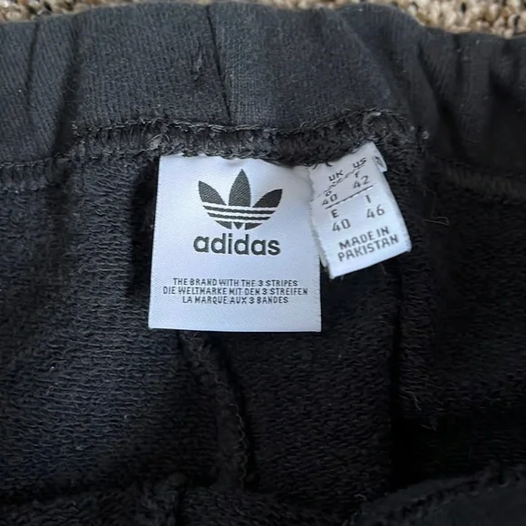 Adidas Classic Black Striped Joggers, lightly worn - Picture 6 of 7